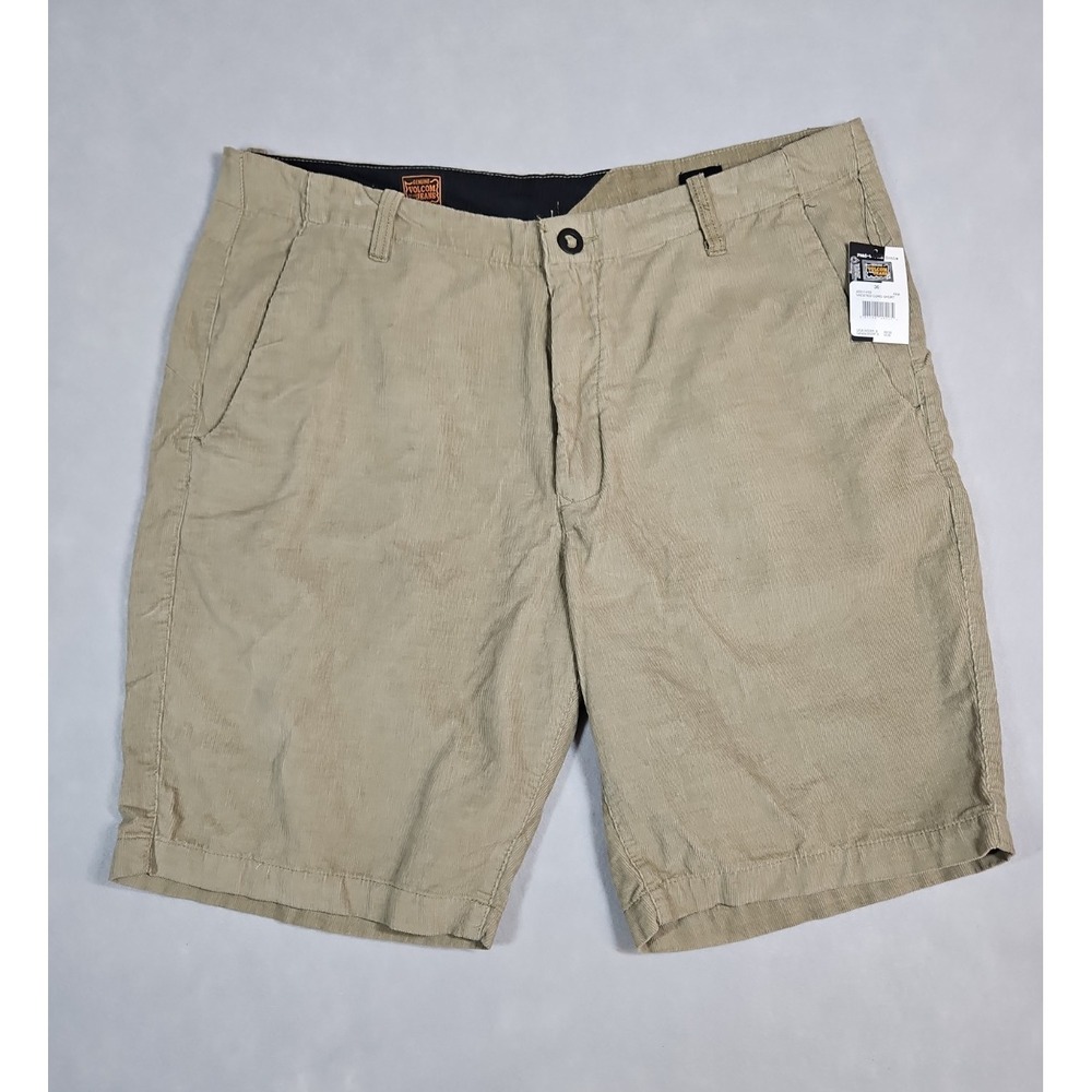 Volcom Jeans Mens Tan Corduroy 9" Shorts Size 36 NWT